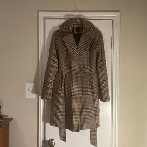 Never wore after purchasing! The Limited double breasted coat in Small, plaid